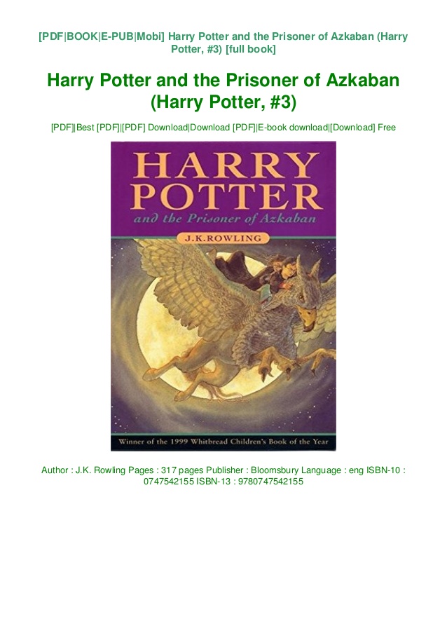 Harry potter prisoner of azkaban book